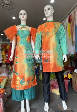 Áo Dài Cặp Nam Nữ 004 Áo Dài Cặp Nam Nữ 004