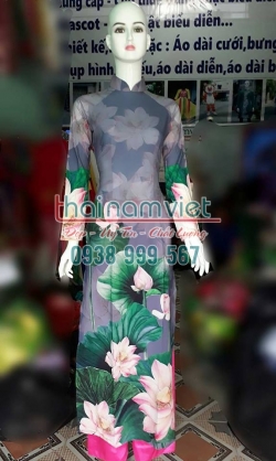 Áo Dài In Họa Tiết 017