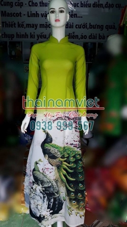 Áo Dài In Họa Tiết 019