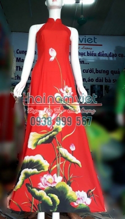 Áo Dài In Họa Tiết 021