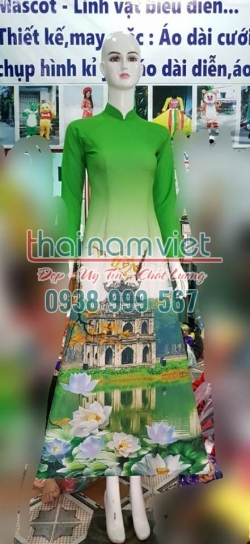 Áo Dài In Họa Tiết 022