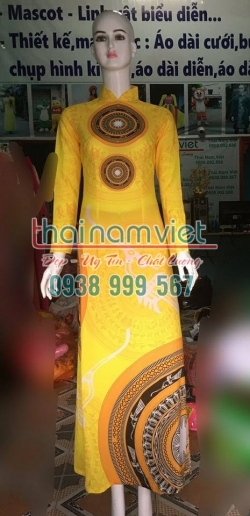 Áo Dài In Họa Tiết 022
