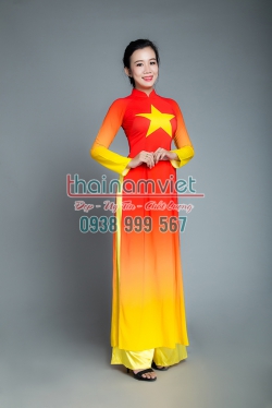 Áo Dài Lụa In 3D