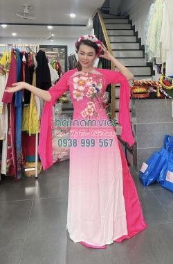 Áo Dài Lụa In 3d 003