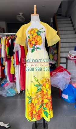 Áo Dài Lụa In 3D 005