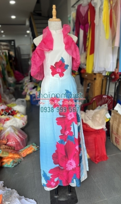 Áo Dài Lụa In 3d 006