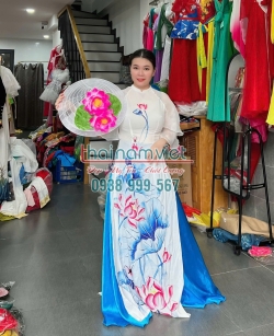 Áo Dài Lụa In 3d 007