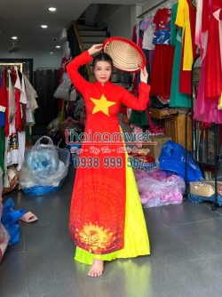 Áo Dài Lụa In 3D 008 Áo Dài Lụa In 3D 008
