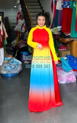 Áo Dài Lụa In 3D 009