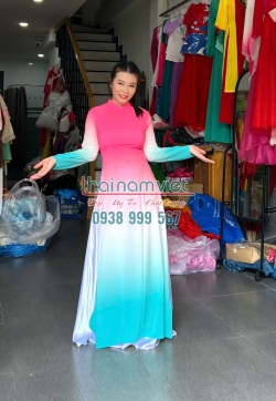 Áo Dài Lụa In 3D 011