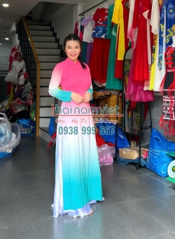 Áo Dài Lụa In 3D 011