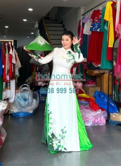 Áo Dài Lụa In 3D 012