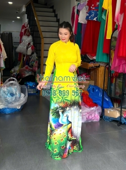 Áo Dài Lụa In 3d 013 Áo Dài Lụa In 3d 013