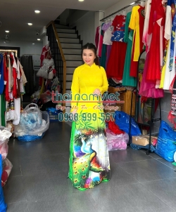 Áo Dài Lụa In 3d 013 Áo Dài Lụa In 3d 013