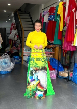 Áo Dài Lụa In 3d 013 Áo Dài Lụa In 3d 013