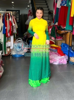 Áo Dài Lụa In 3D 014
