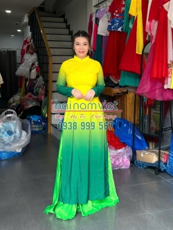 Áo Dài Lụa In 3D 014