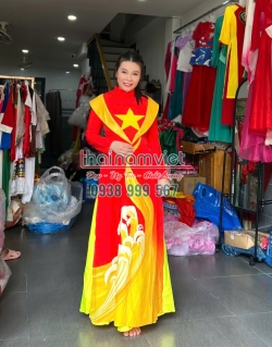 Áo Dài Lụa In 3D 015 Áo Dài Lụa In 3D 015