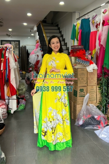 Áo Dài Lụa In 3D 019 Áo Dài Lụa In 3D 019