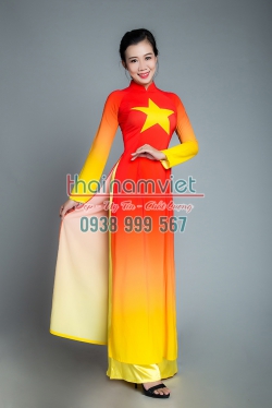 Áo Dài Lụa In 3D