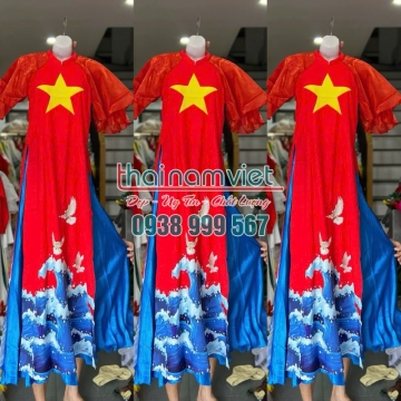Áo Dài Nữ In 3D 023 Áo Dài Nữ In 3D 023
