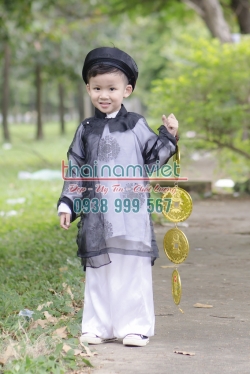 Áo Dài The Đen Nam TE