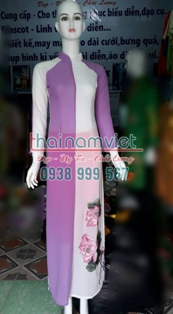 Áo Dài Thêu Hoa 3D 004