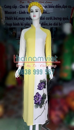 Áo Dài Thêu Hoa 3D 005