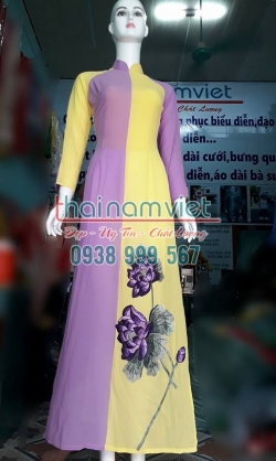 Áo Dài Thêu Hoa 3D 007