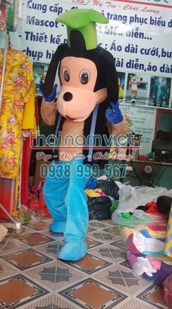 Mascot Chó Đầu Xanh