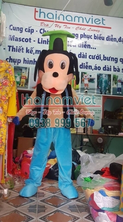 Mascot Chó Đầu Xanh