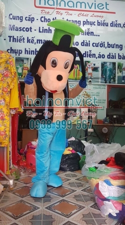 Mascot Chó Đầu Xanh