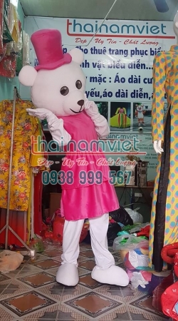 Mascot Gấu Nữ Hồng