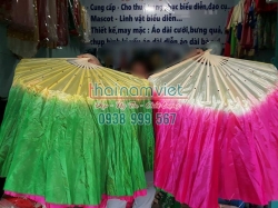 Quạt Lụa Nan Tre 007