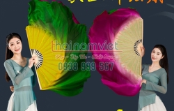 Quạt Lụa Nan Tre 007