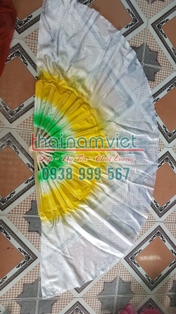 Quạt Lụa Nan Tre 008