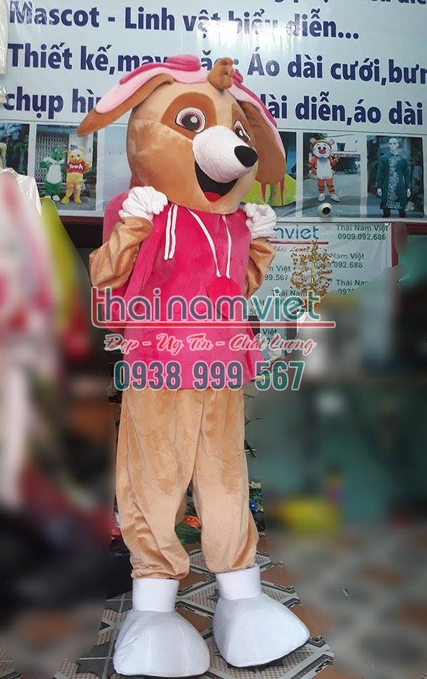 Mascot Chó Hồng Sype