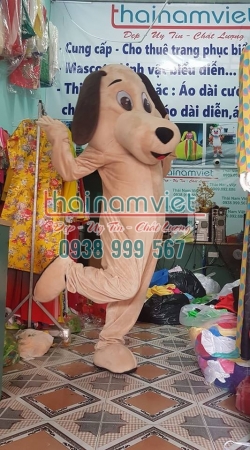 Mascot Chó Nâu Nhẹ